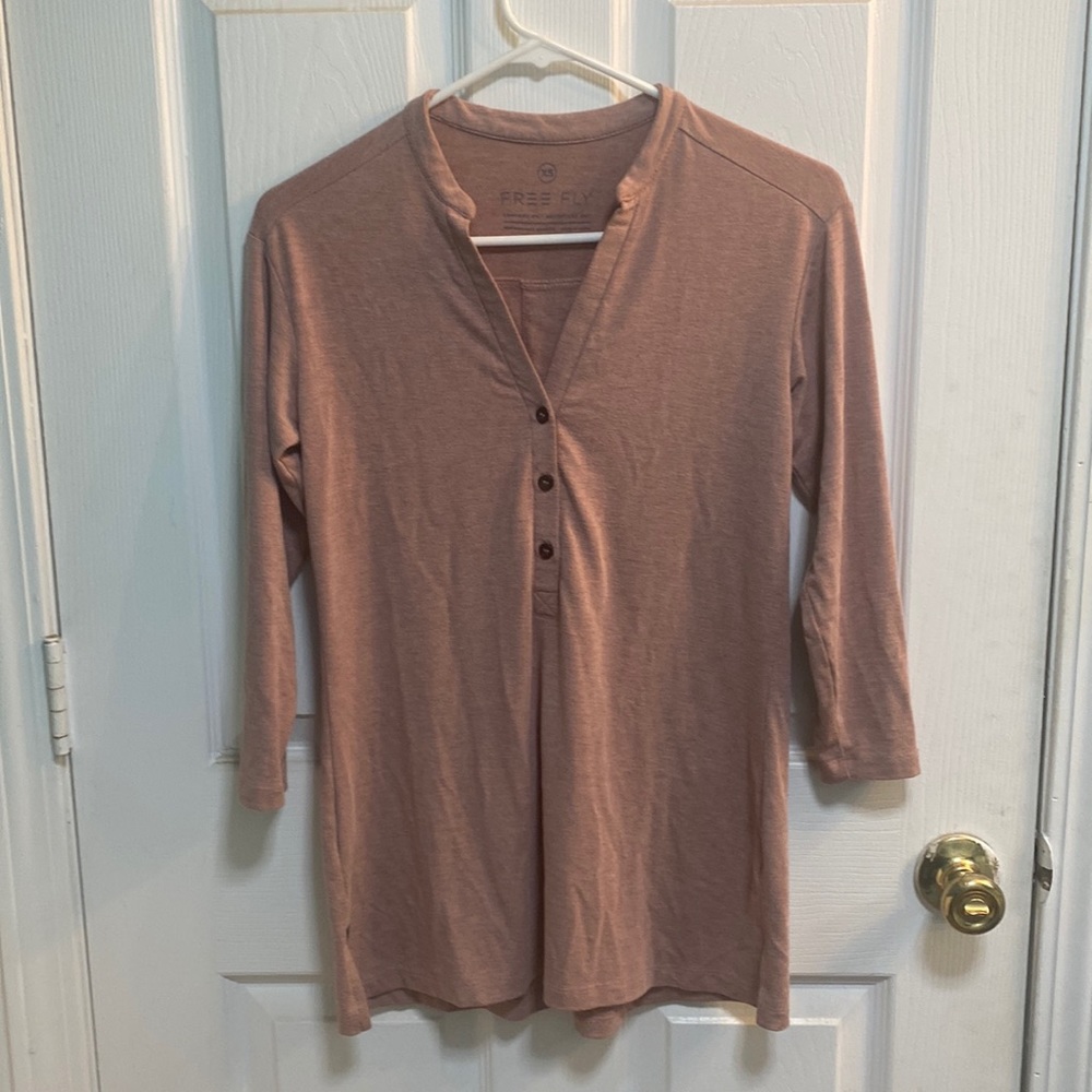 Women’s Free Fly Bamboo Flex Henley 3/4 Shirt